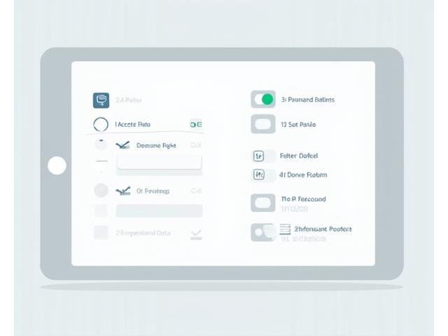 Interfaccia utente stilizzata che mostra un dashboard di gestione della privacy con opzioni di controllo chiare